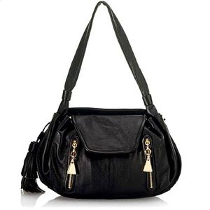 See by Chloe “Cherry” 2 Way Drawstring Black Leather Bag